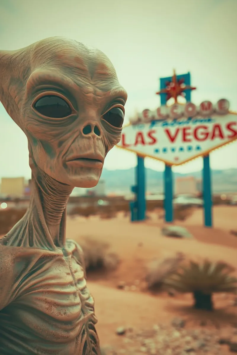 Vintage Alien in Las Vegas pellicola backlit da Autofocus