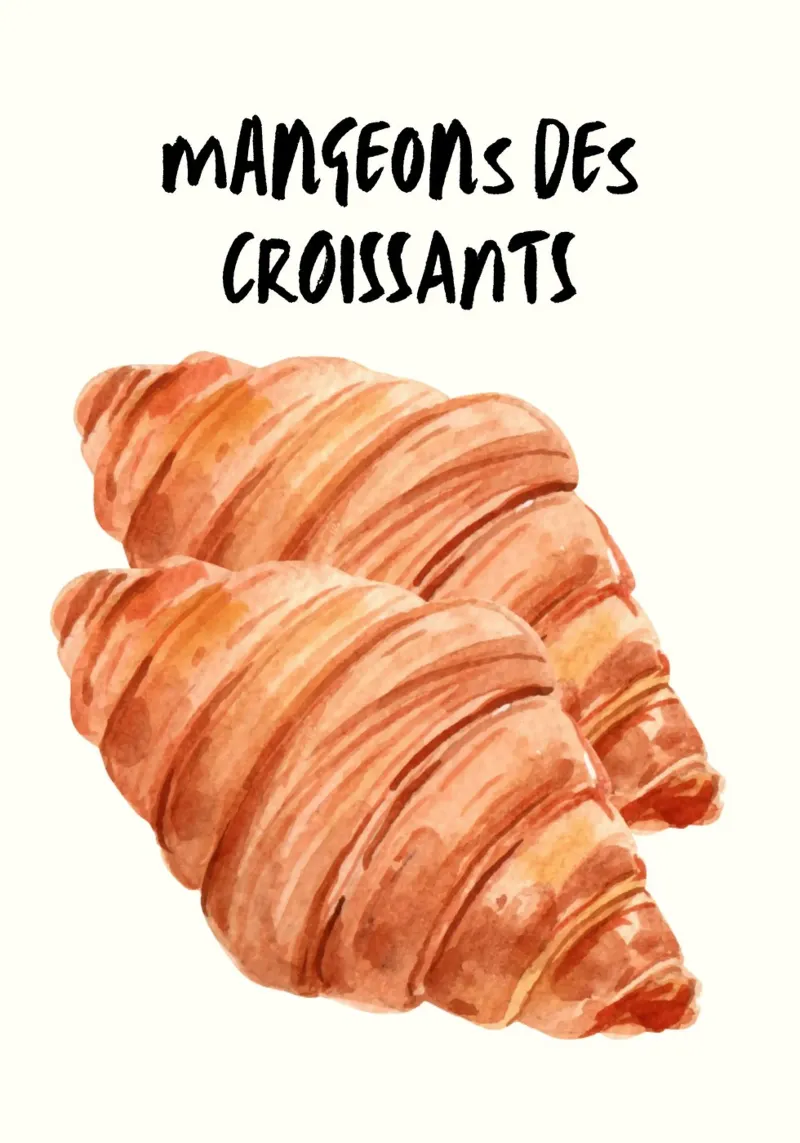 Mangeons des Croissants pellicola backlit da PinkCandyWalls