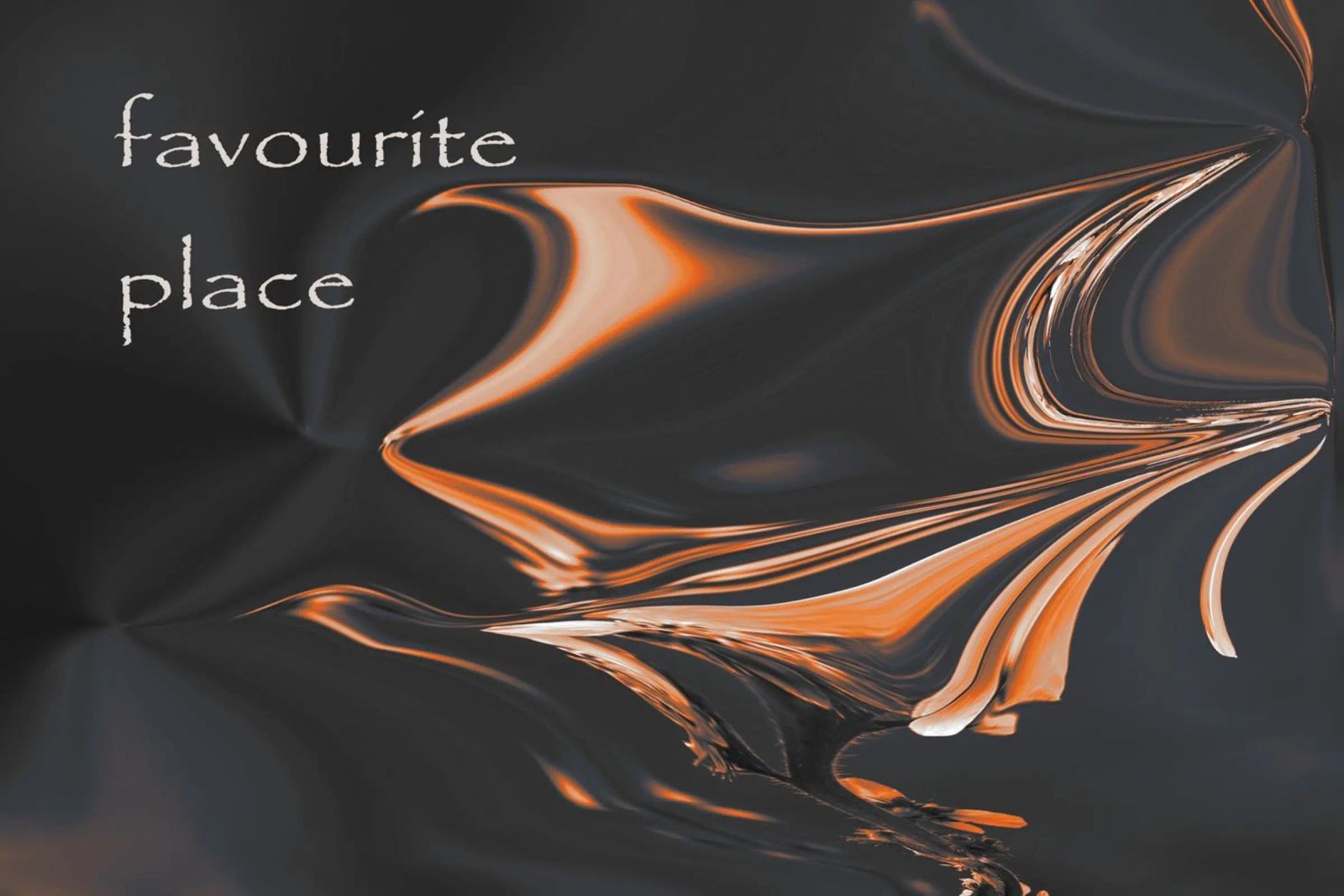 Abstract pattern in orange and black. With a saying canvas by Something for you