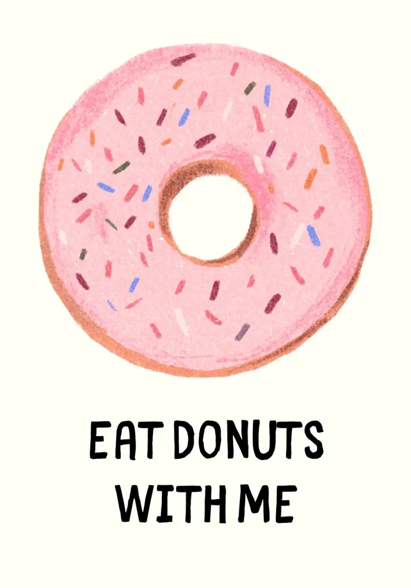 Eat donuts with me pellicola backlit da PinkCandyWalls