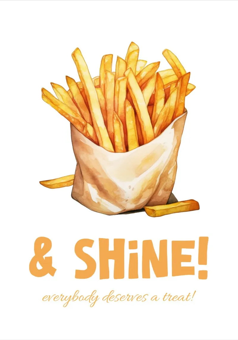 Fries and shine pellicola backlit da PinkCandyWalls