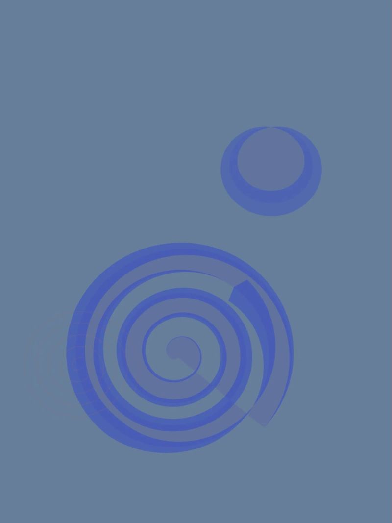 Disegno astratto con cerchi in blu e viola tela da Something for you