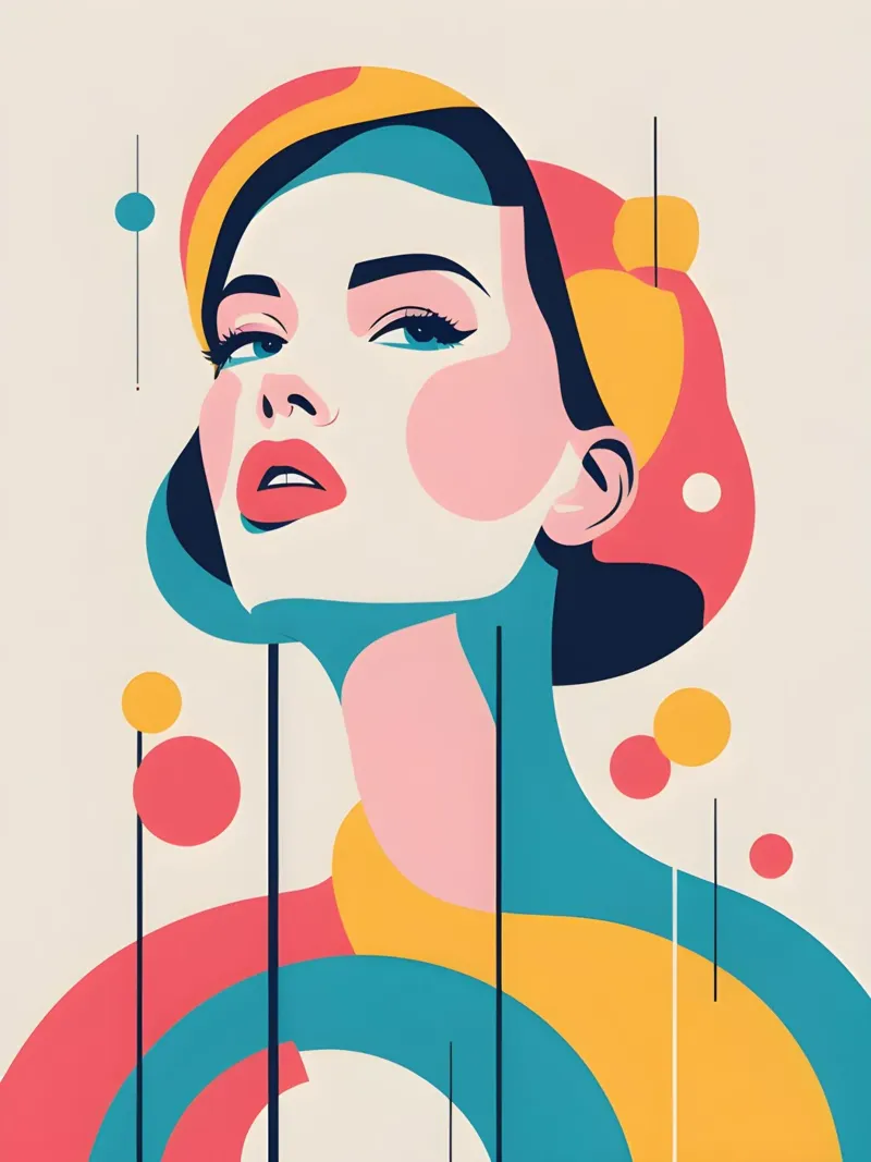 donna vettoriale pop art pellicola backlit da LIFESTYLE OBJECTS