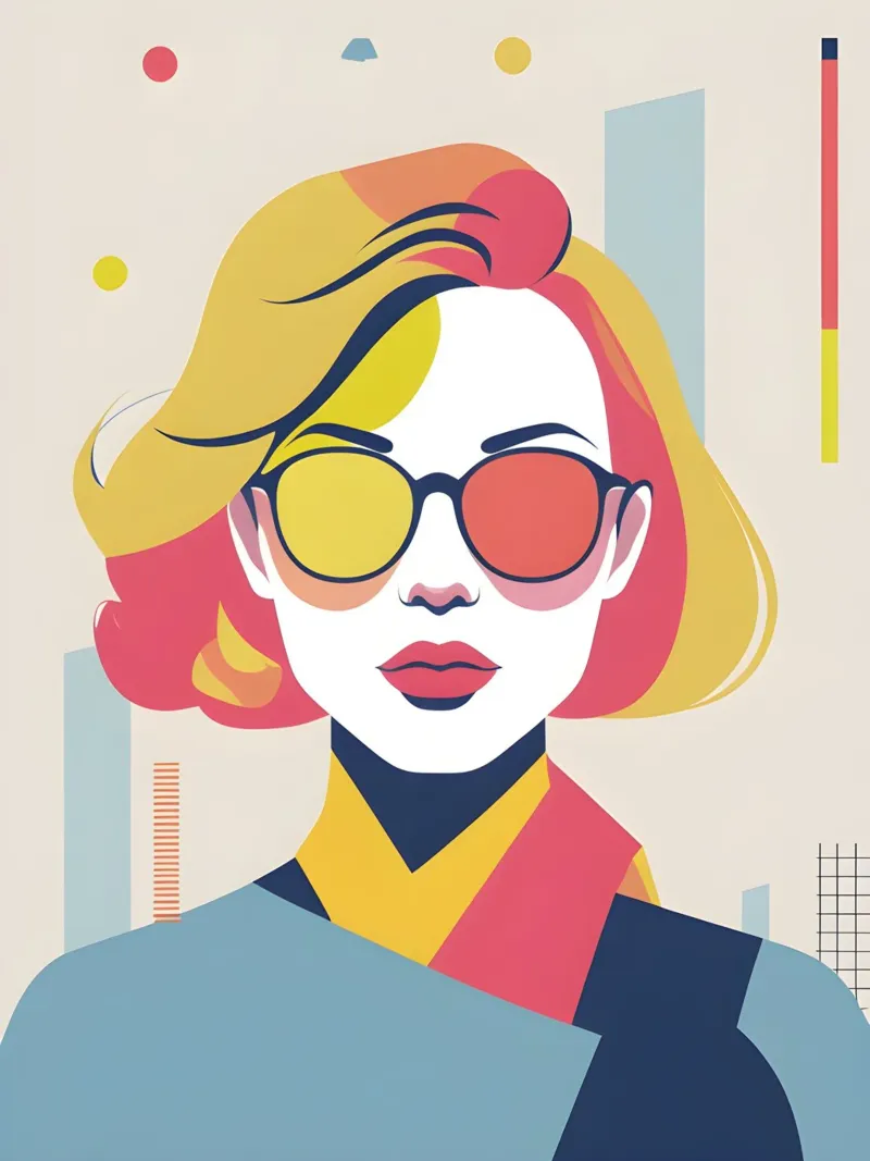 donna vettoriale pop art pellicola backlit da LIFESTYLE OBJECTS