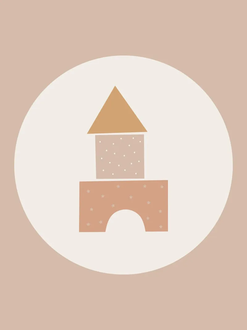 Piccoli sognatori - Beige pellicola backlit da Little Moon & Co