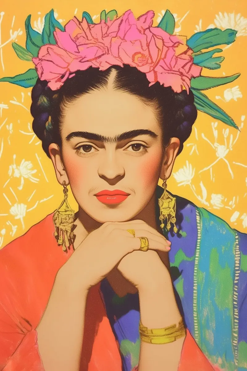 La corona di fiori di Frida pellicola backlit da Carinaprint