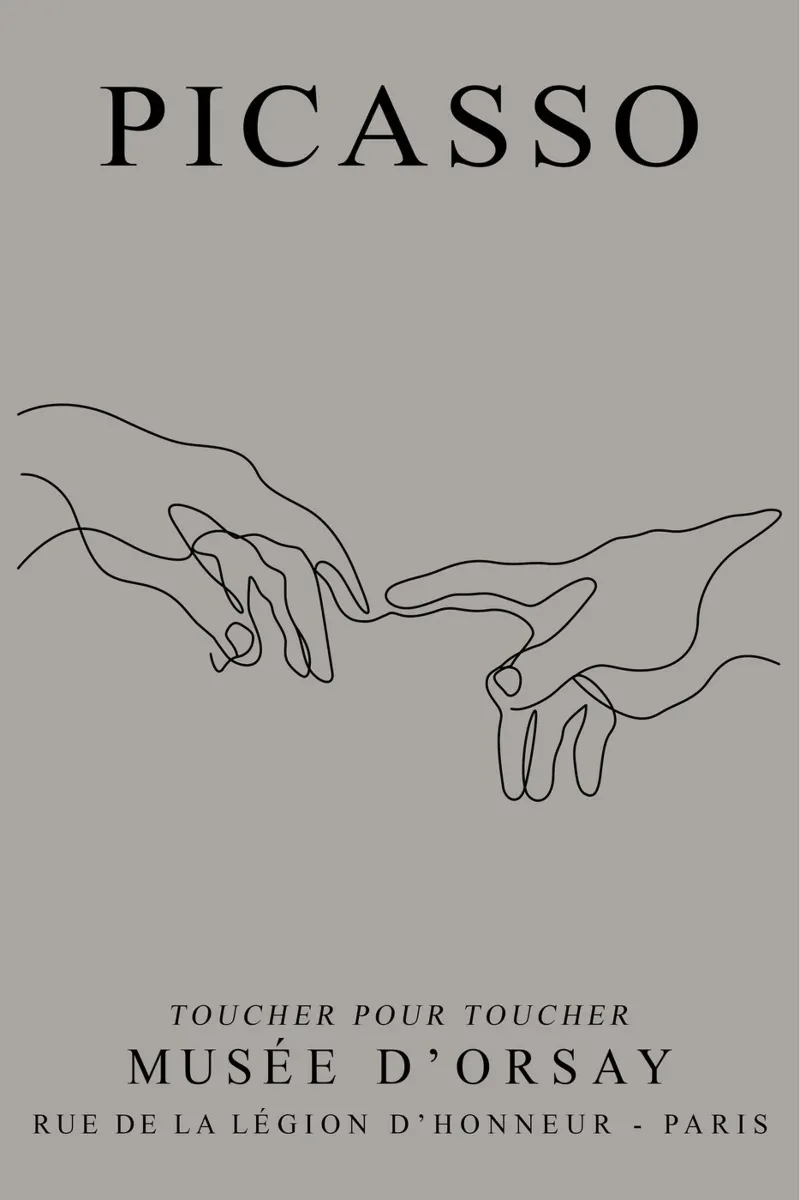 Pablo Picasso's Sketch of Two Hands canvas by eternal nino