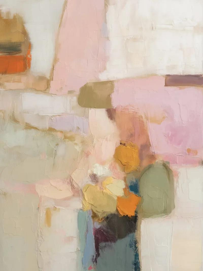 Delicate abstract worlds of colour canvas by Carinaprint