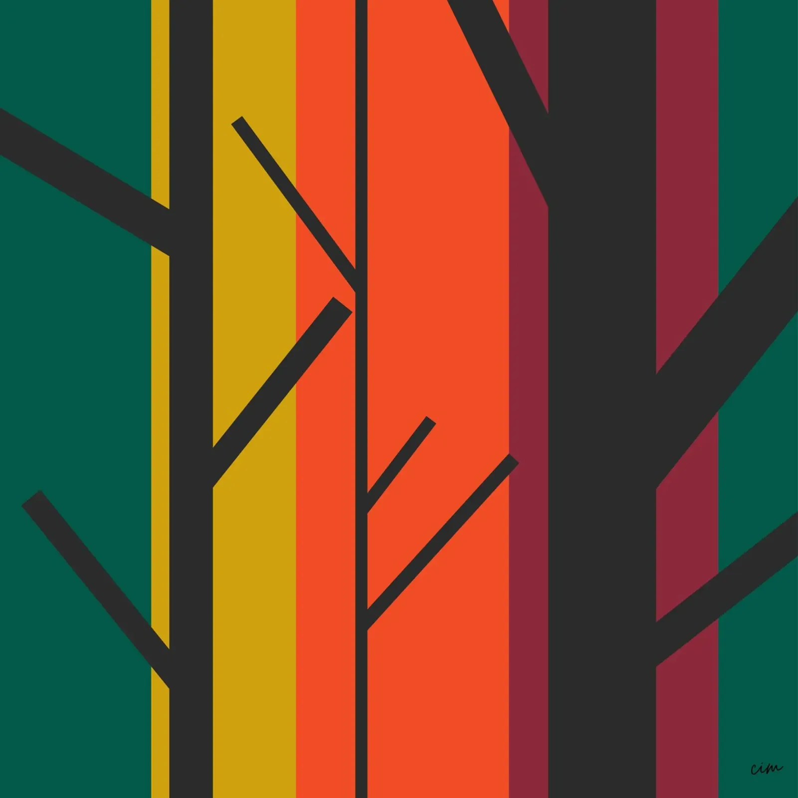 Forêt graphique. plexiglass da cim_art