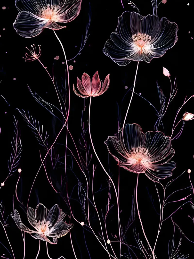 Sogni floreali al neon poster da Artistic-shop