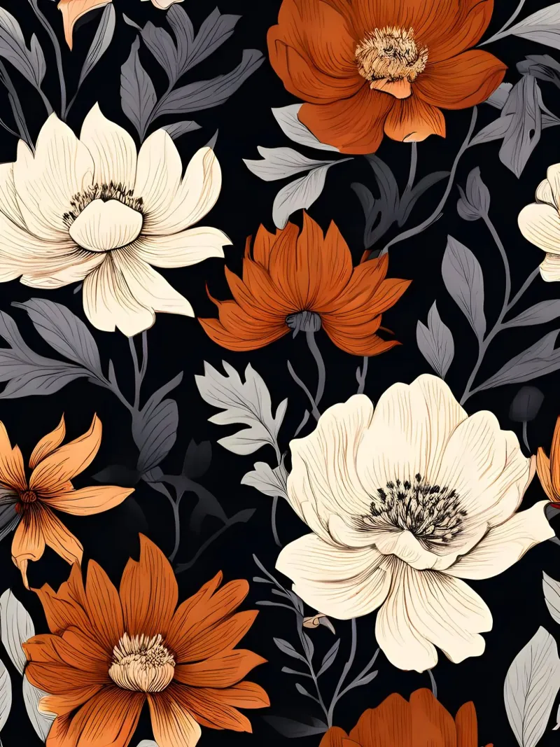 Herbstlicher Blumenteppich Poster von Artistic-shop