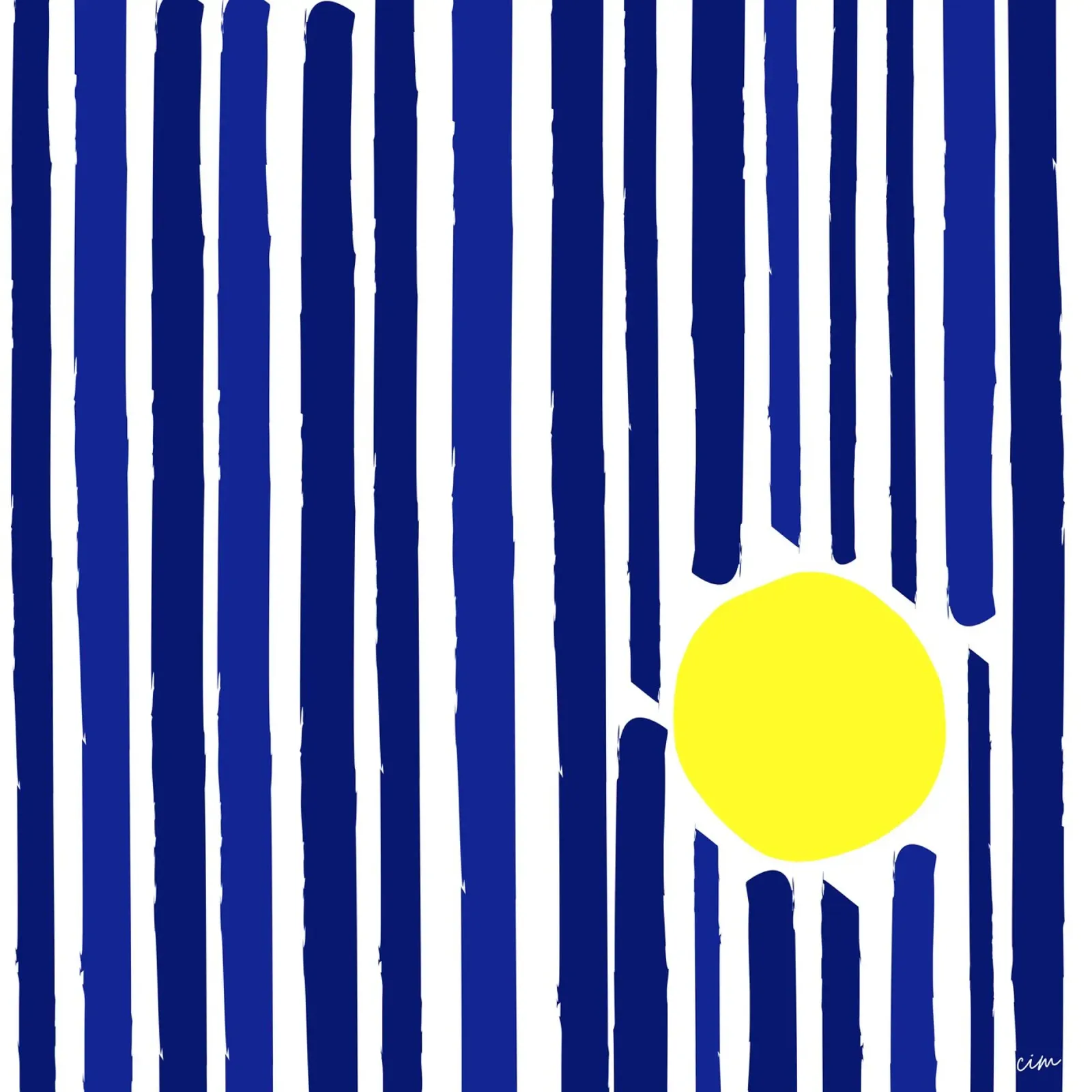 entrée du soleil Poster mit Holzrahmen von cim_art