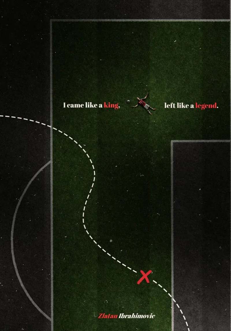 Zlatan Ibrahimovic - Voetbal canvas met Baklijst van athlete.art