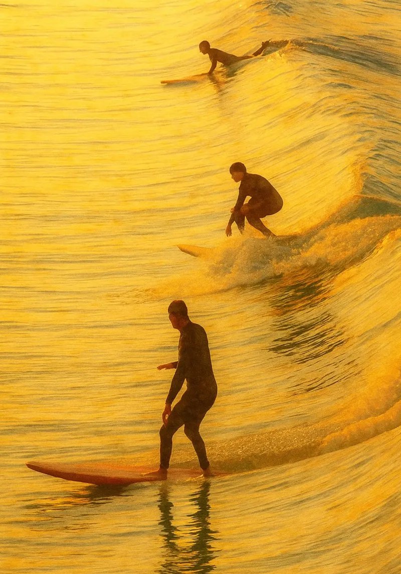 Surfen Retro-Gemälde Hahnemühle von lottuz