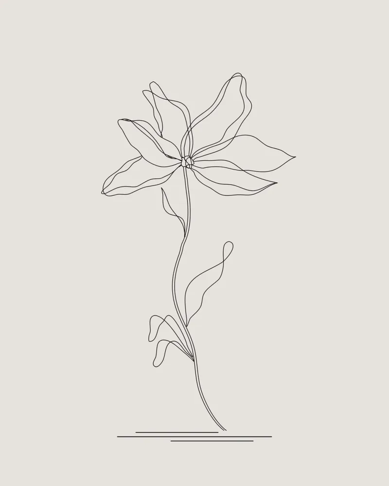 line branch flower pellicola backlit da Creaton