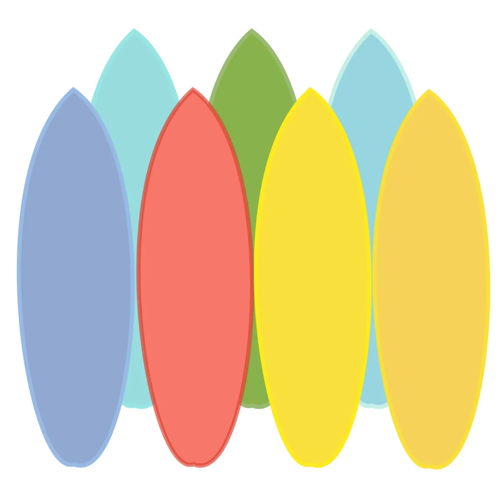 Tavole da surf colorate poster con telaio in legno da LaylaOzFun