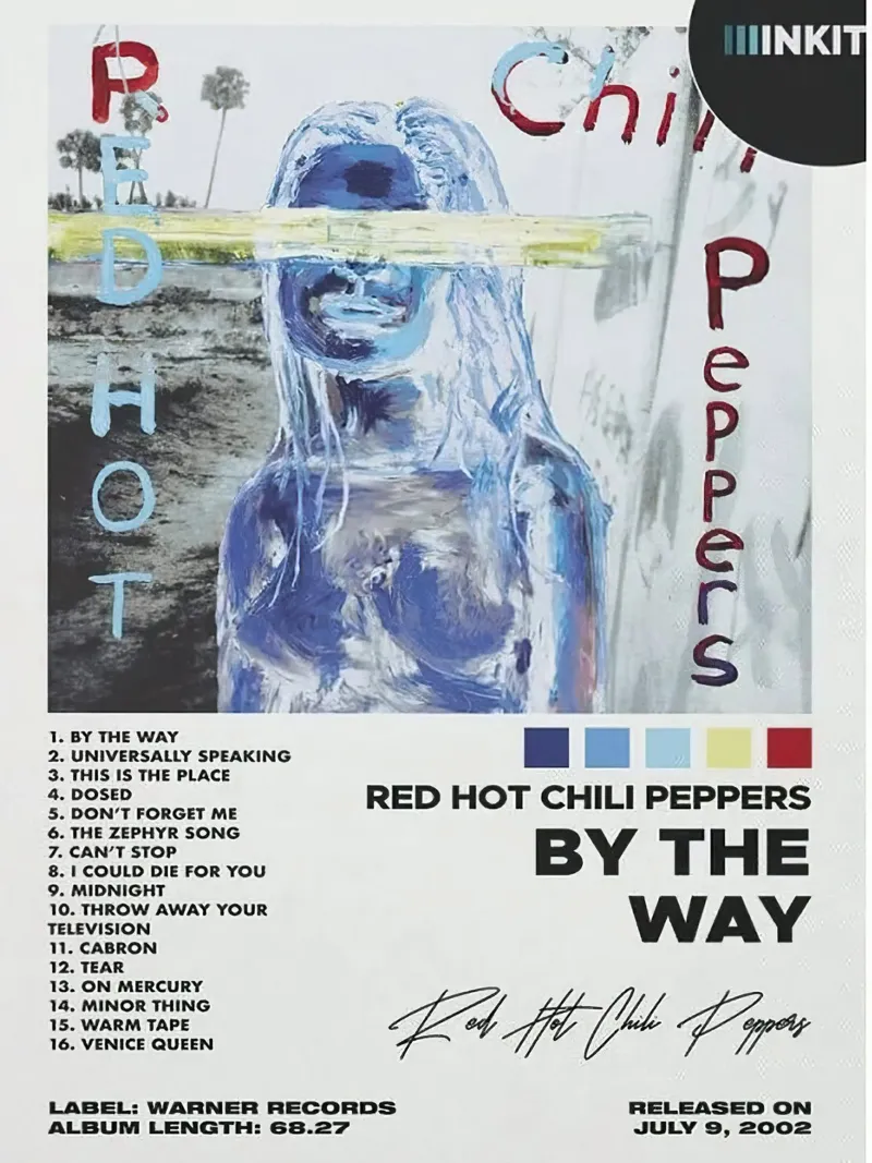 Red Hot Chili Peppers By The Way pellicola backlit da Raptor Metafora
