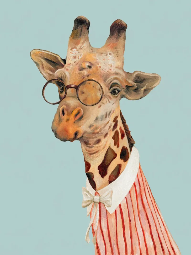 Miss Giraffe canvas by Animal Crew