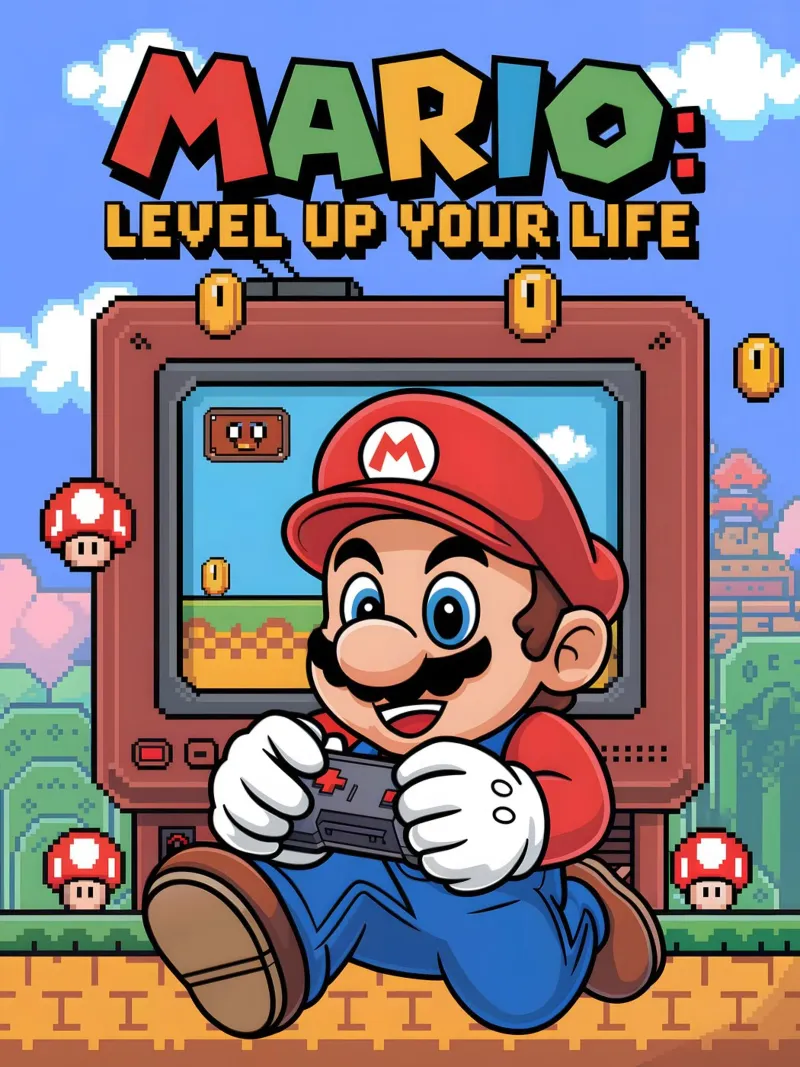 Super Mario Bros carta hahnemühle da Fleur de Lys