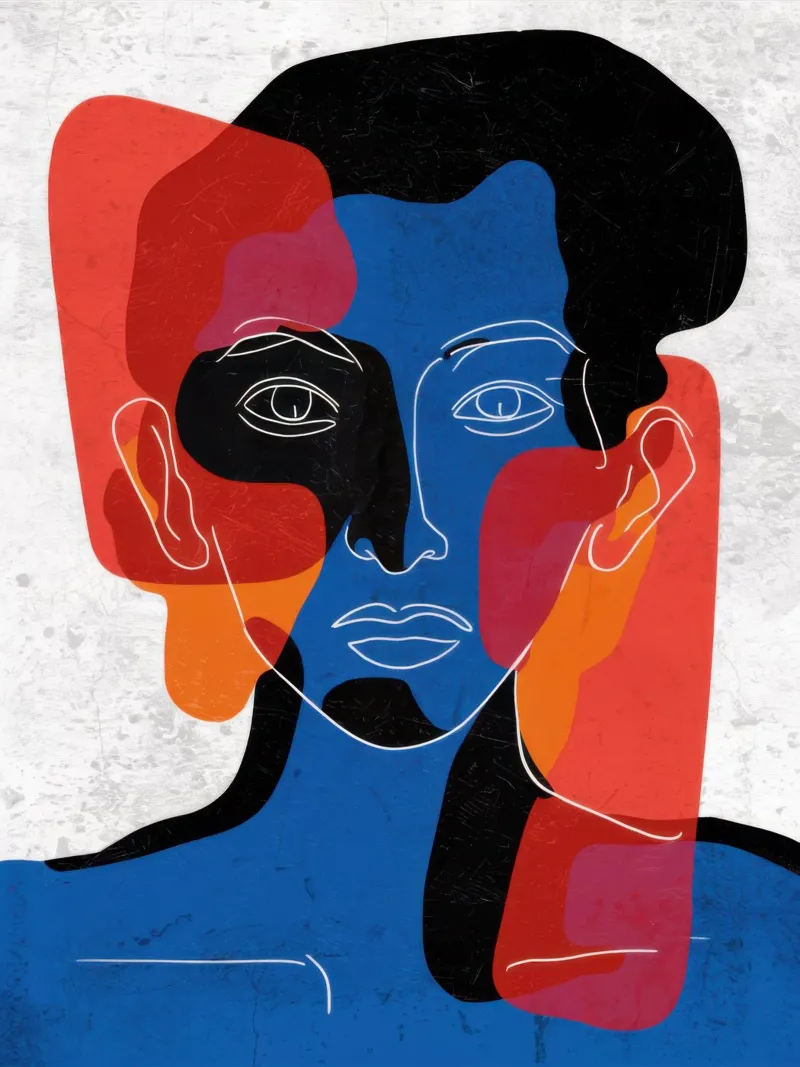 Overlapping Souls Duality alu-dibond by Katarsis Mann