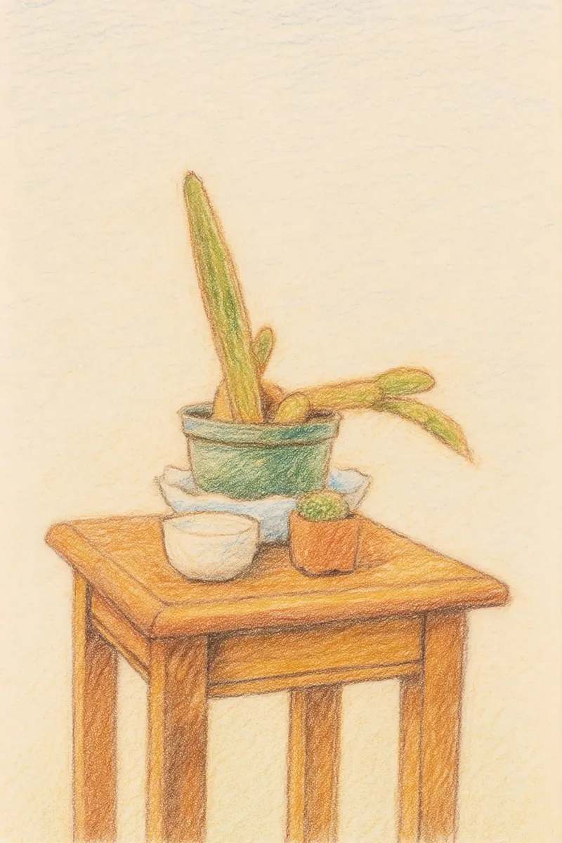 cactus on vase carta hahnemühle da marty