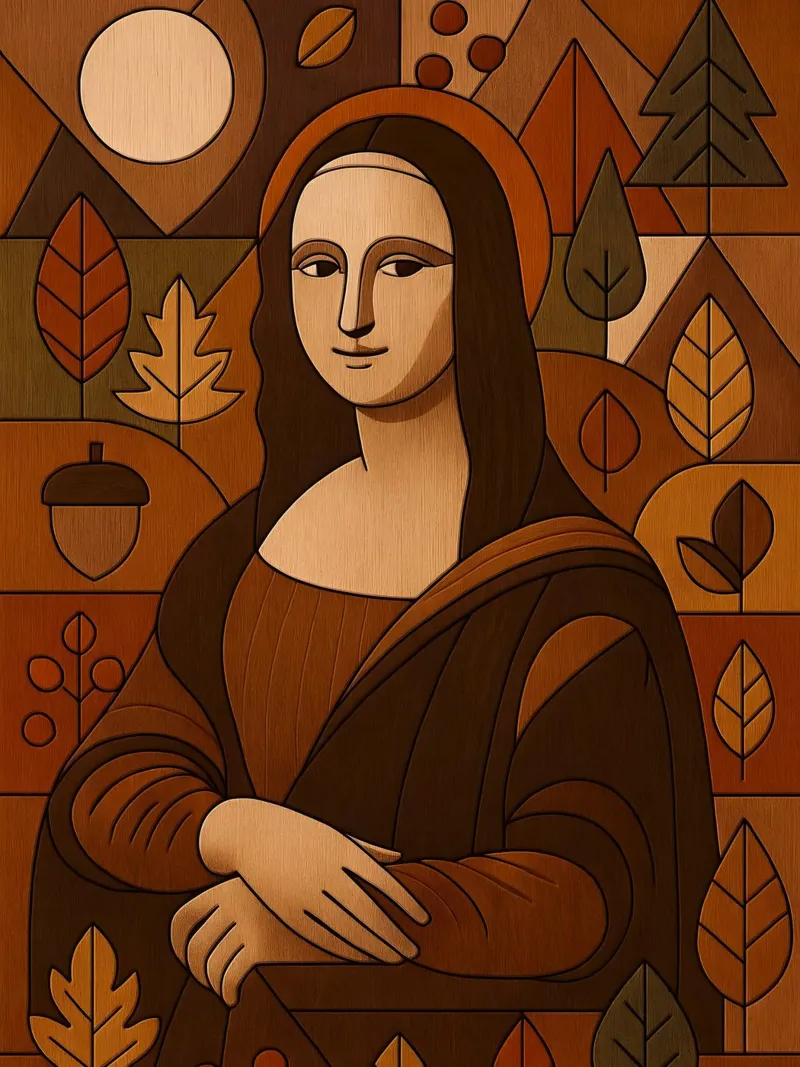 Mona Lisa Wood Effect pellicola backlit da ARTOMATIC