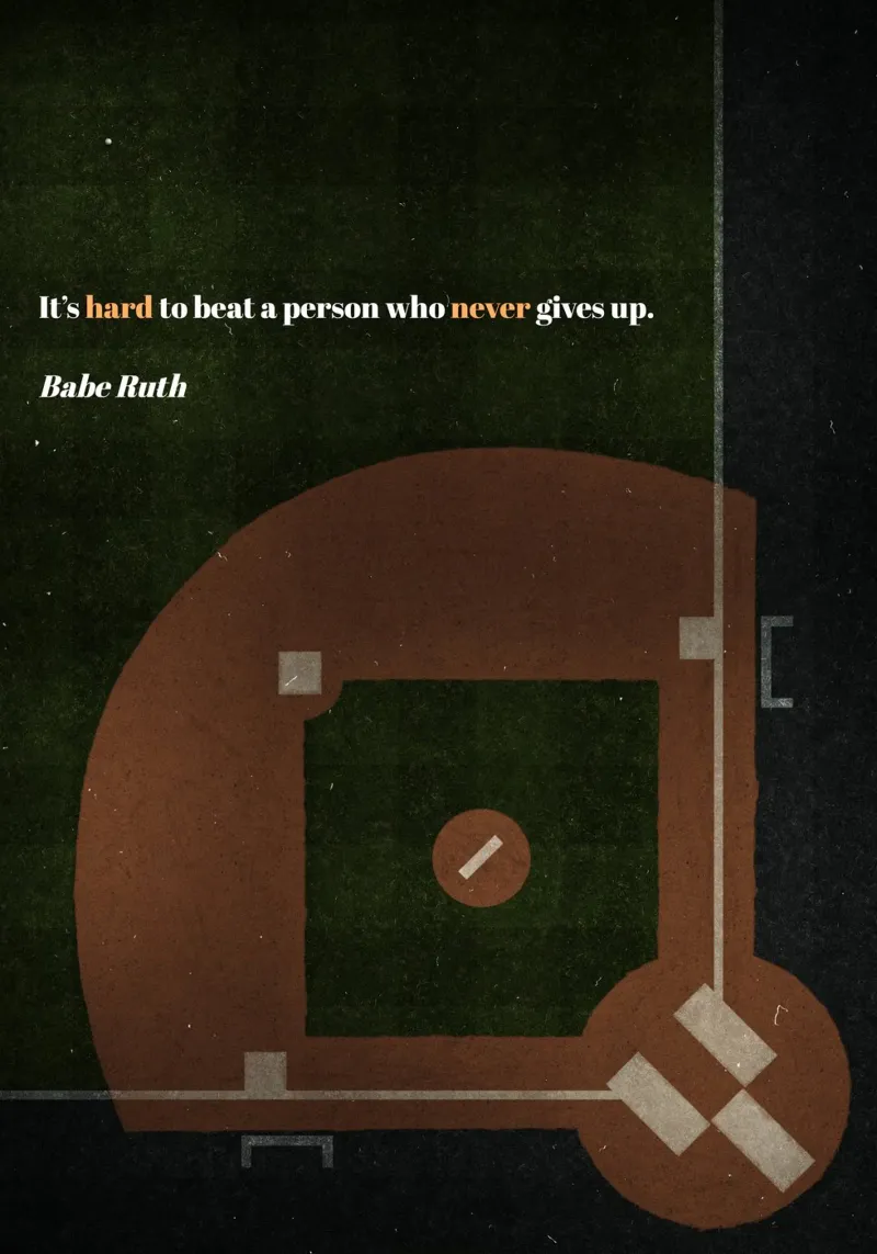 Babe Ruth - Baseball Backlit Folie von athlete.art