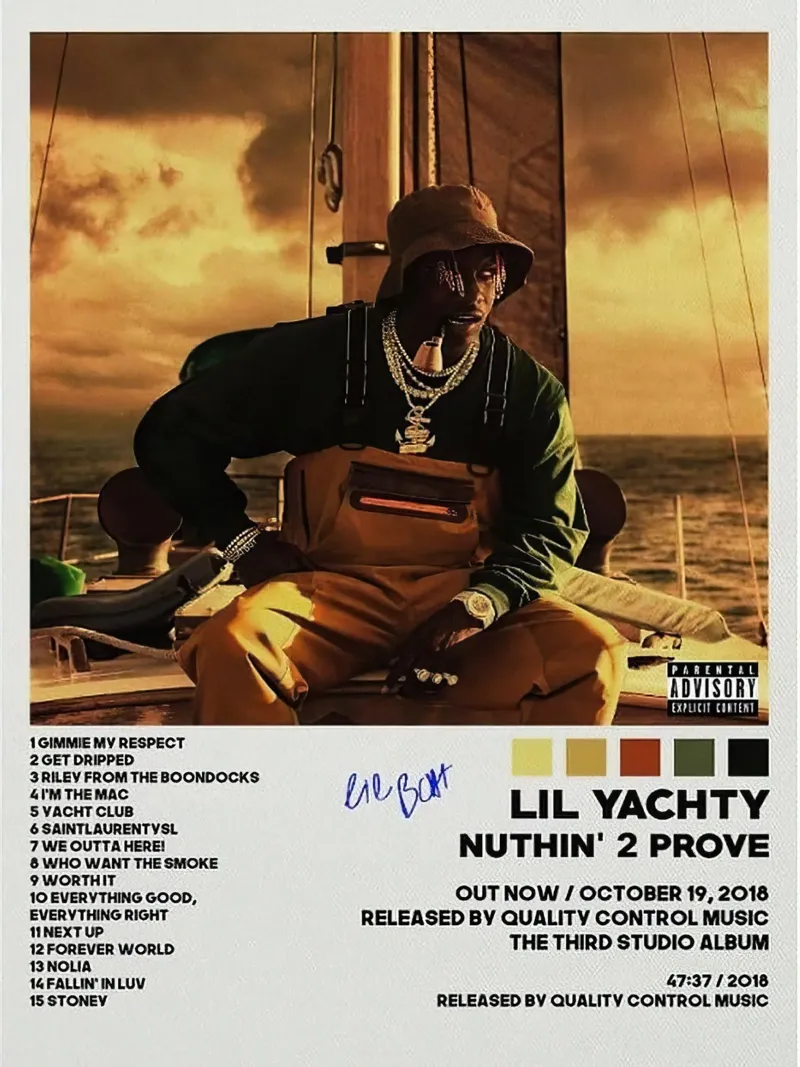 Lil Yachty Nuthin 2 Prove carta hahnemühle da Raptor Metafora
