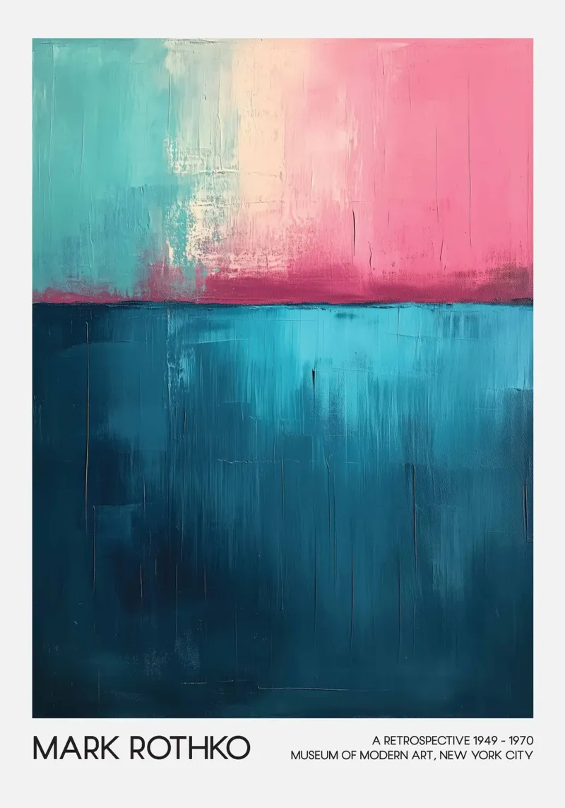 Mark Rothko abstracte kunst, kleurrijk expressionisme canvas van Bakara