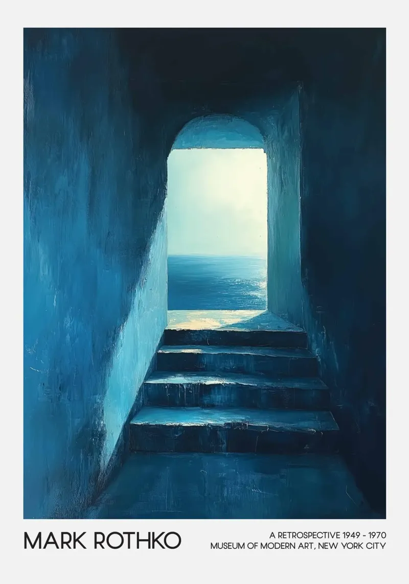 Mark Rothko Coastal View, Abstract Expressionism canvas by Bakara