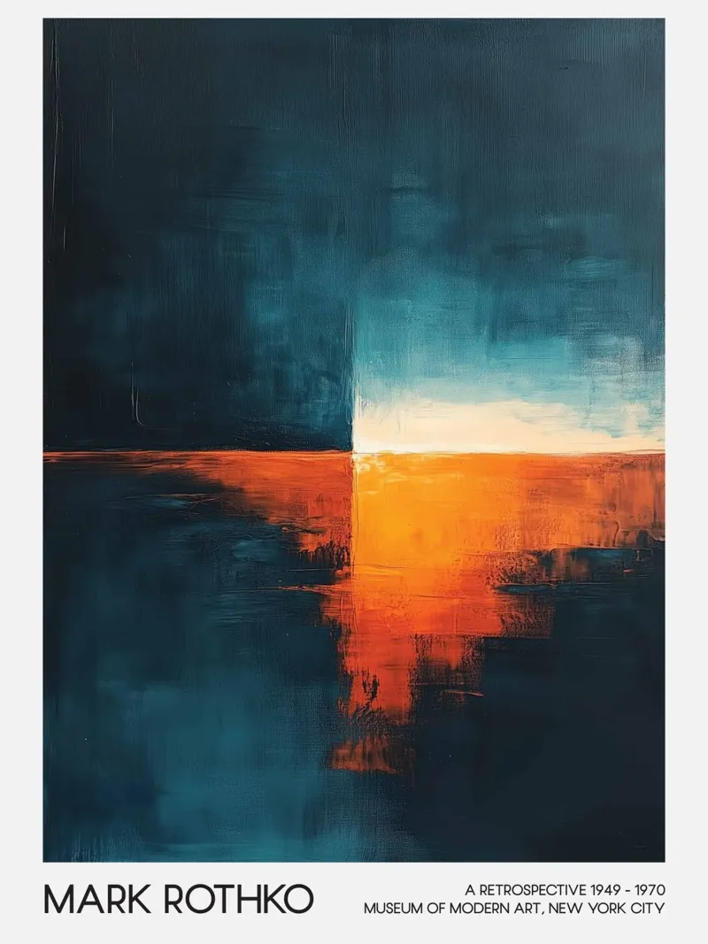 Mark Rothko abstract zeegezicht, abstracte kunst canvas van Bakara