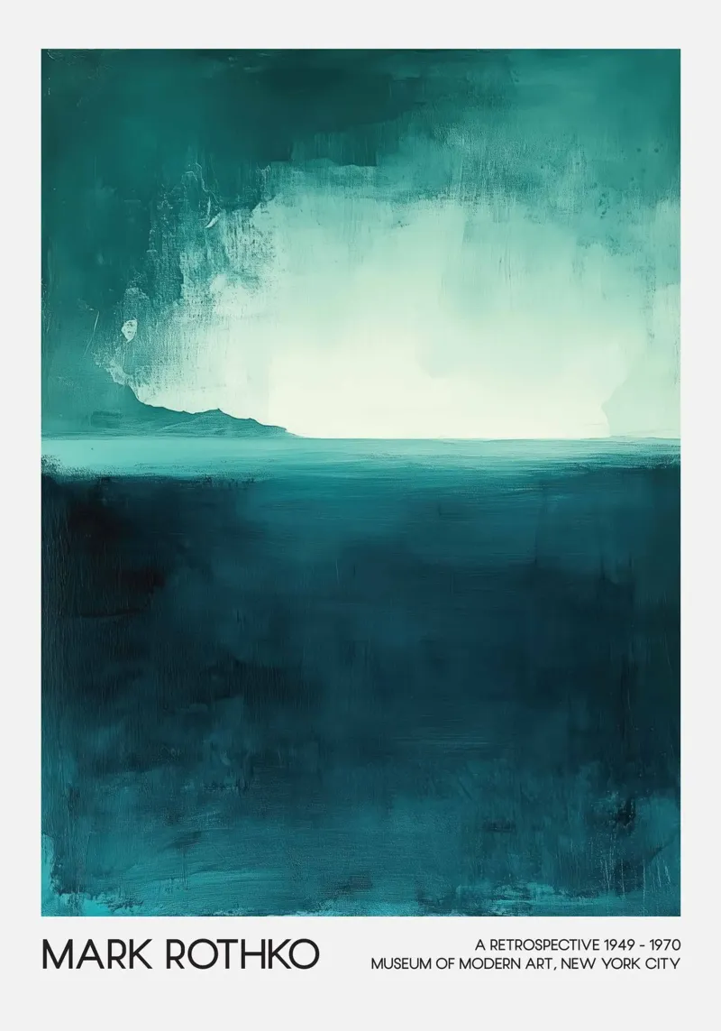 Mark Rothko abstract zeegezicht, abstracte kunst hahnemühle van Bakara