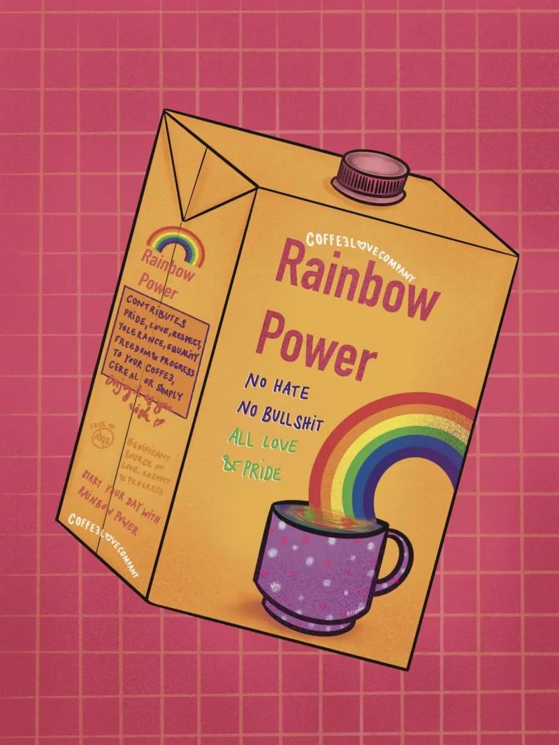 Rainbow Power Drink pellicola backlit da Beeeplan