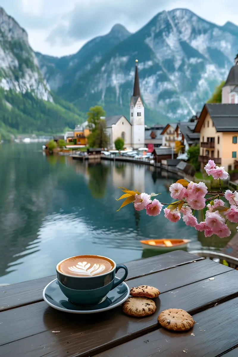 Divertimento sul lago di Hallstatt alluminio dibond da M-Ulrich-Digital Art