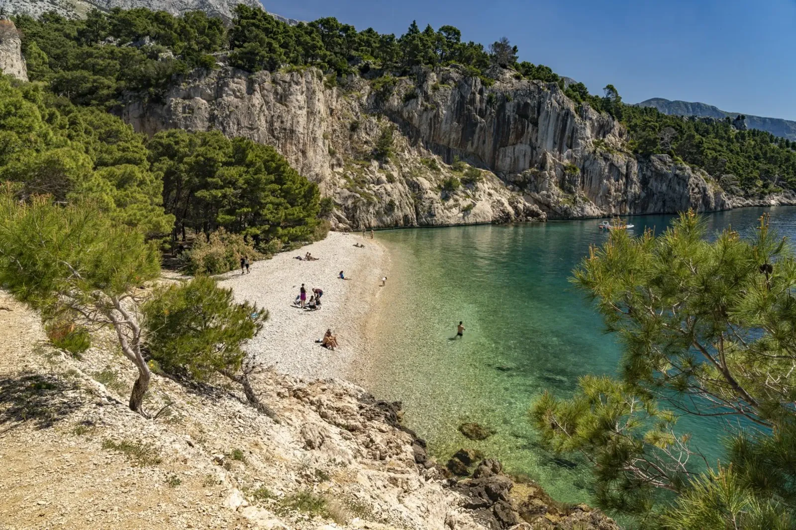 Strand Nugal bei Makarska, Kroatien pellicola backlit da Reisefotografie - Bilder aus aller Welt