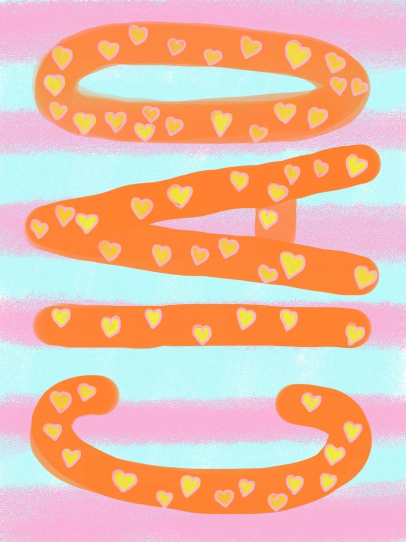 Ciao art d'été orange poster de Carinaprint
