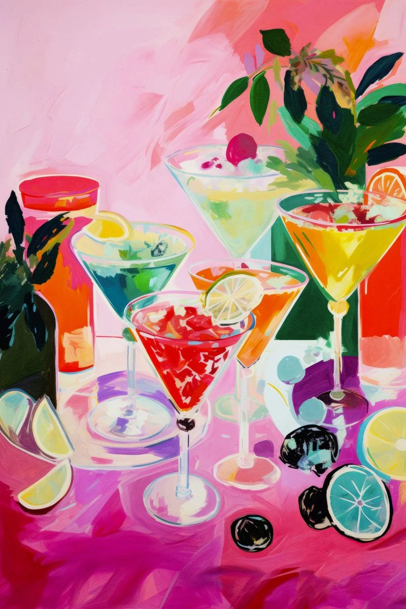 Cocktail Party Still Life Poster von treechild