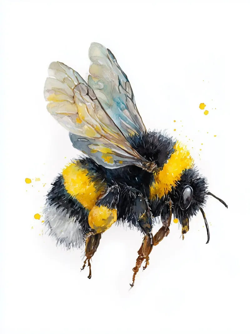 Poster di api ad acquerello per la cameretta dei bambini plexiglass da Kid’s Dream