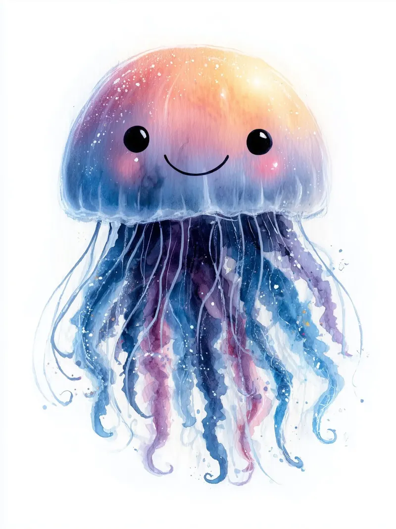 Poster con meduse colorate plexiglass da Kid’s Dream