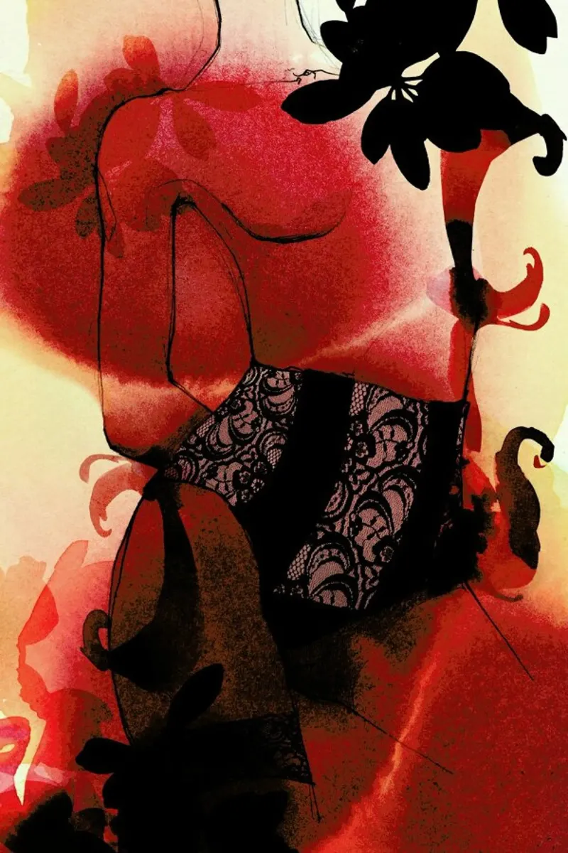 Rouge poster con telaio in legno da Ekaterina Koroleva