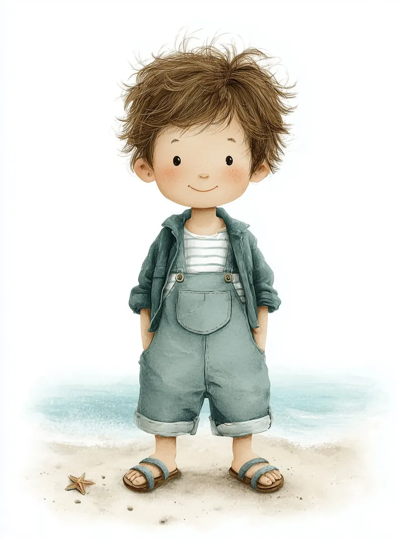 Poster per la cameretta di un bambino in spiaggia carta hahnemühle da Kid’s Dream