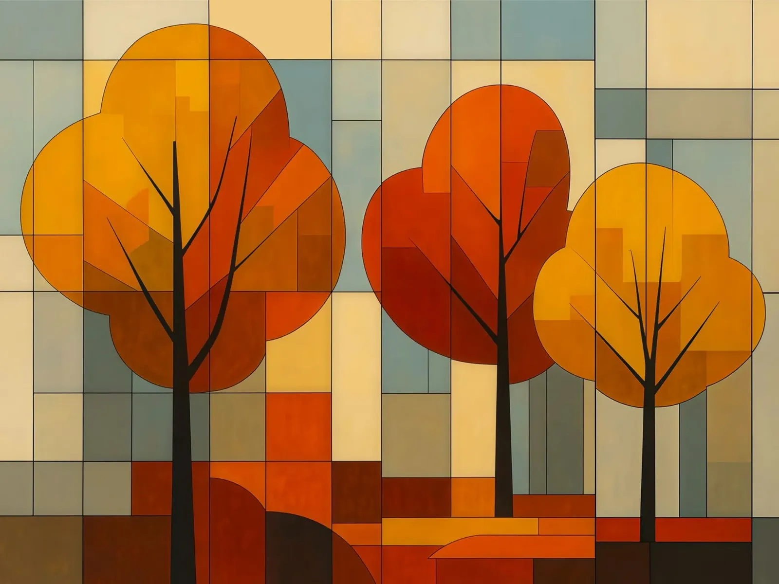 Paesaggio autunnale Bauhaus pellicola backlit da ARTOMATIC