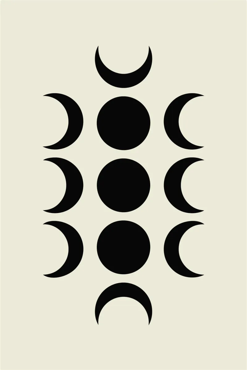 Vertical Moon Phases carta hahnemühle da LisaArtes