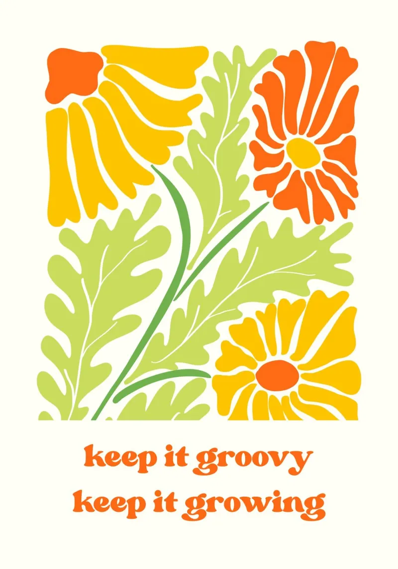 Keep it groovy keep it growing pannello forex da PinkCandyWalls