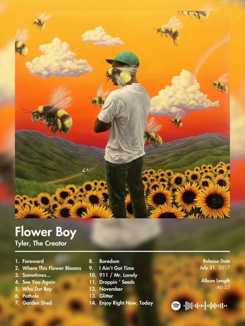 Tyler The Creator Flower Boy pellicola backlit da Roronoa7