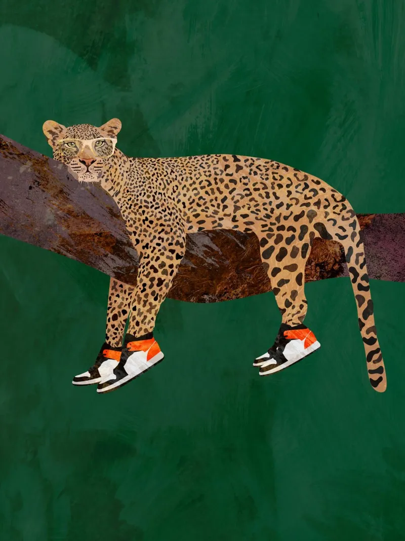 Lazy leopard in sneakers pellicola backlit da SarahManovski