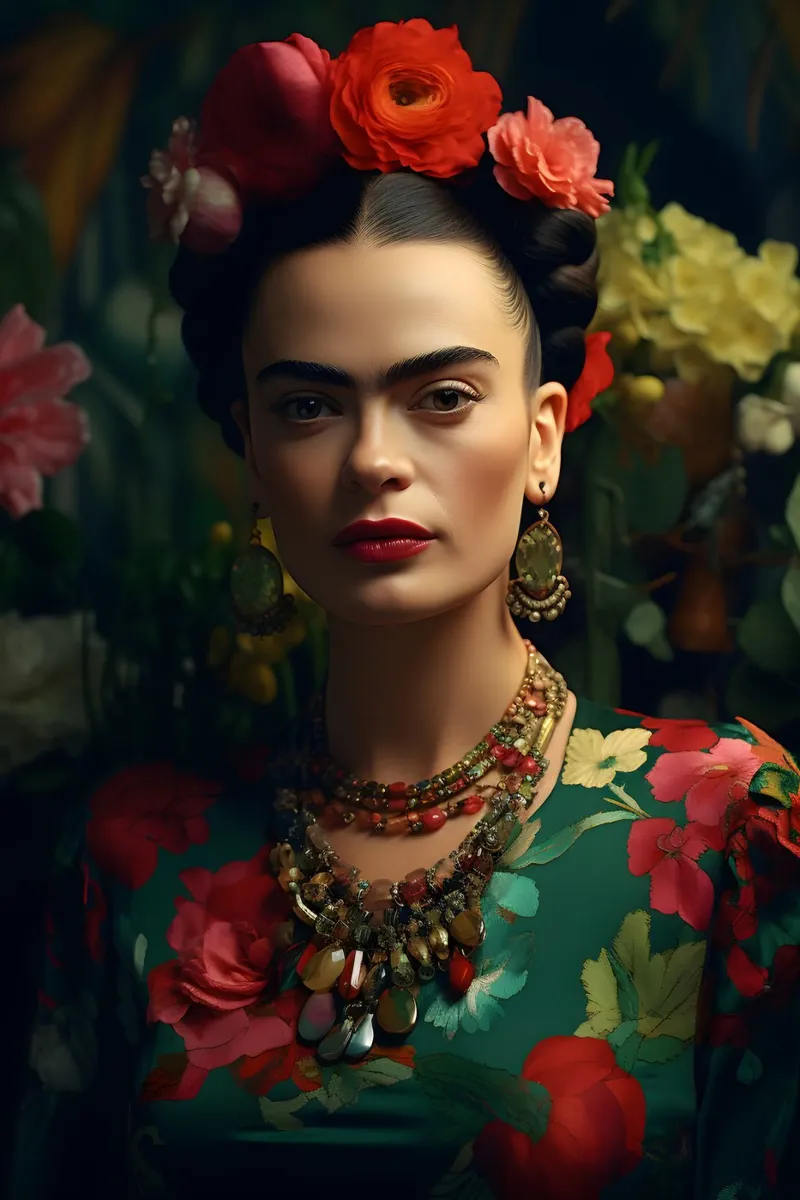 Frida & Blumen pellicola backlit da M-Ulrich-Digital Art
