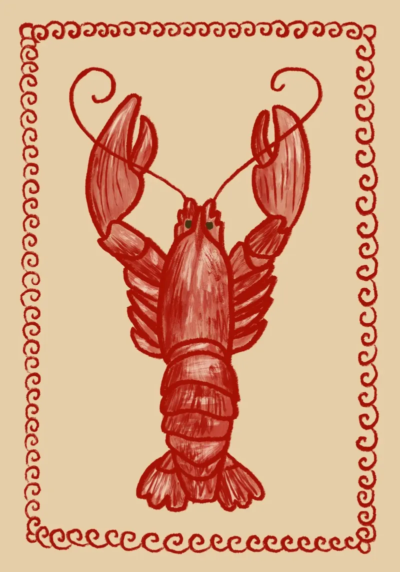 Lobster canvas by Studio Dolci