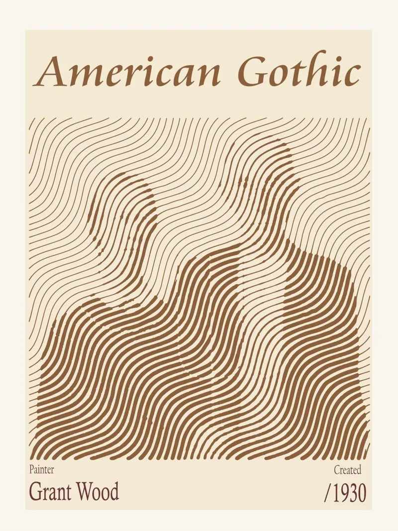 Gotico americano - Grant Wood poster da Doa Project