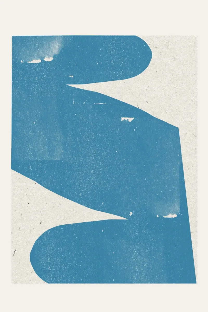 Curva abstracta azul metacrilato de The Miuus Studio